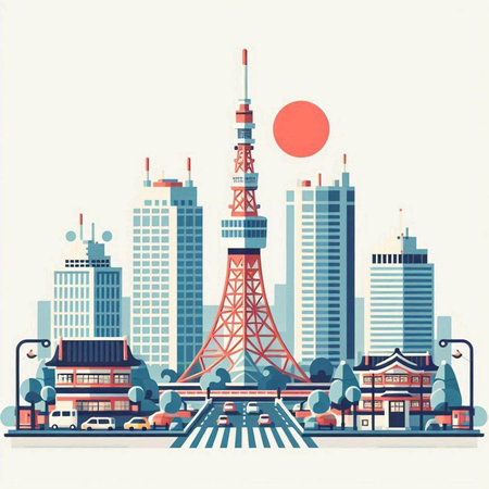 Cocktail with lemon, orange and ice. Vector illustration.のイラスト素材