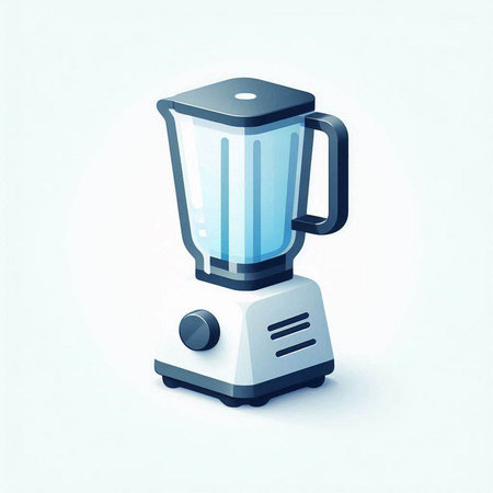 Illustration of a blender on a white background, 3d renderingのイラスト素材