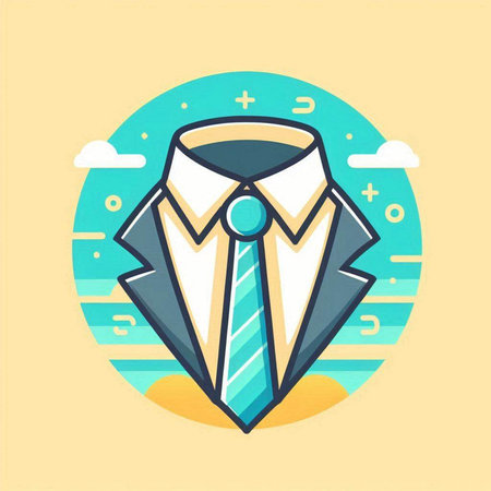 Tuxedo icon in flat style. Vector illustration for web design.のイラスト素材