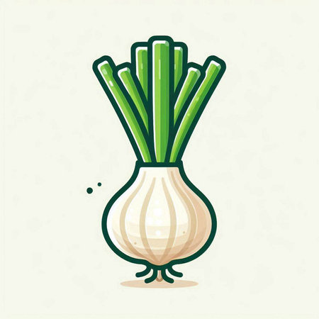 Vector hand drawn illustration of onion. Isolated on white background.のイラスト素材