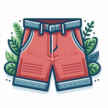 Swimming trunks. Vector illustration of a swimming trunks.のイラスト素材