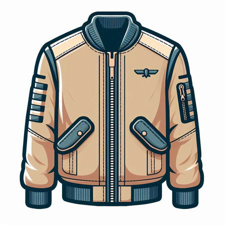 Vector illustration of a winter jacket isolated on a white background. Vector illustration.のイラスト素材