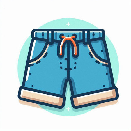 Swimming trunks icon. Vector illustration of a swimming trunks.のイラスト素材