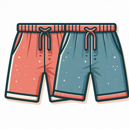 swimming trunks isolated on a white background. Vector illustration.のイラスト素材