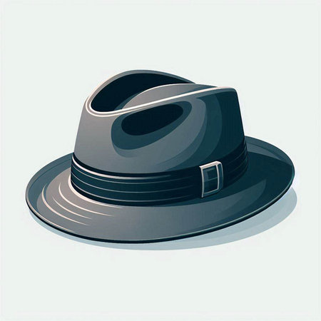 Vector illustration of a black hat on a white background. Eps 10のイラスト素材