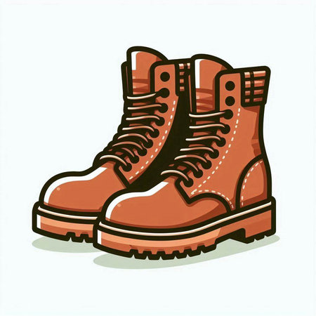 hiking boots isolated on white background. vector illustration. eps 10のイラスト素材