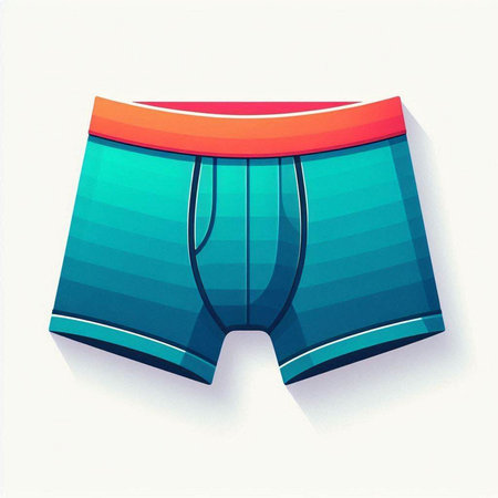 Men's trunks isolated on the white background. Vector illustration.のイラスト素材