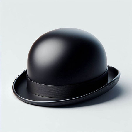 Black hat isolated on a white background. 3d render illustration.のイラスト素材