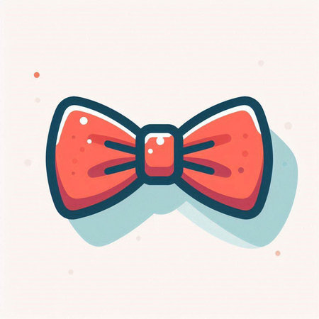 Bow tie icon. Hand drawn illustration of bow tie vector icon for web designのイラスト素材