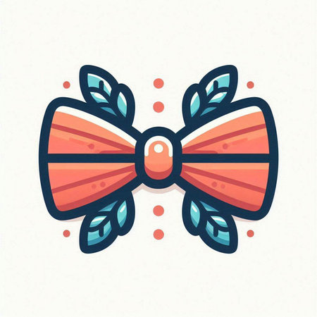 Illustration of a bow tie. Vector illustration on white background.のイラスト素材
