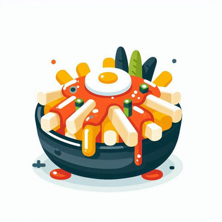 Illustration of japanese food isolated on a white background.のイラスト素材