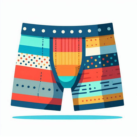 Illustration of men's underpants isolated on a white background.のイラスト素材