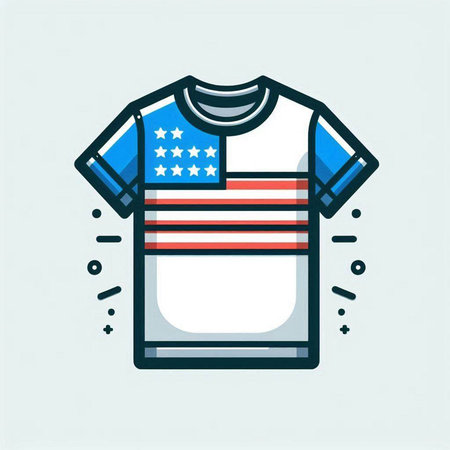 American t-shirt vector illustration. American t-shirt icon.のイラスト素材