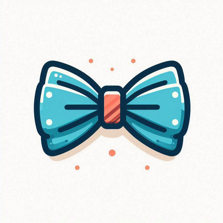 Vector illustration of a bow tie. Hand drawn doodle style.のイラスト素材