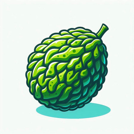 Custard apple, vector illustration. Custard apple.のイラスト素材
