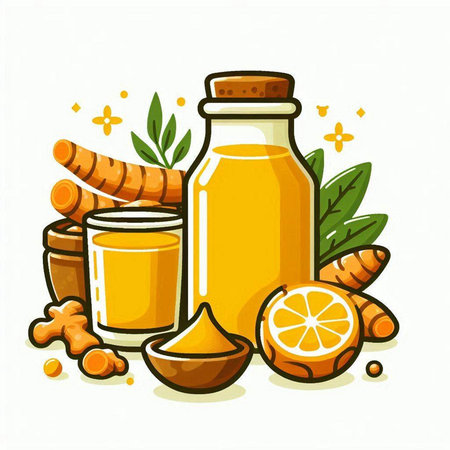 Ginger root, honey and lemon. Detox drink. Vector illustrationのイラスト素材
