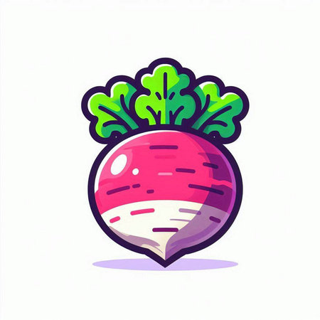 Radish icon isolated on white background. Vector illustration. Eps 10.のイラスト素材