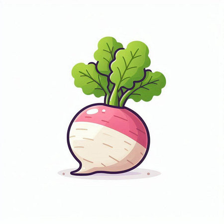 Radish vector illustration isolated on white background. Radish icon.のイラスト素材