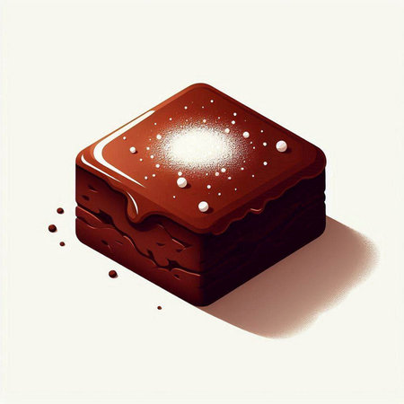 Chocolate cake on a white background. Vector illustration. Eps 10のイラスト素材