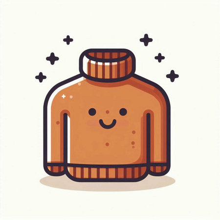 Vector illustration of a cute sweater. Isolated on white background.のイラスト素材