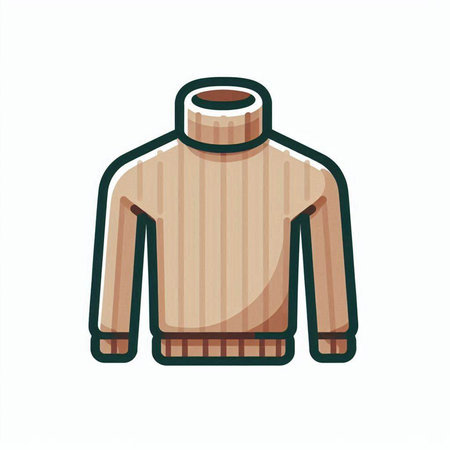 Woolen sweater isolated on a white background. Vector illustration.のイラスト素材