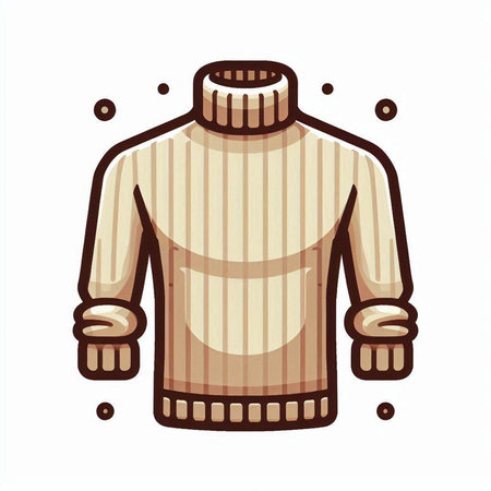 Vector illustration of a warm sweater on a white background. Winter clothing.のイラスト素材