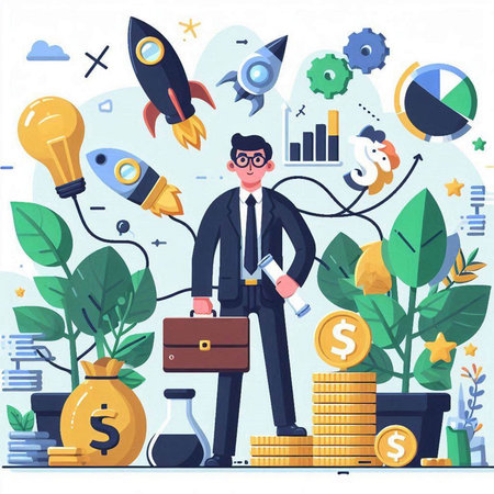 Illustration of a bowl of spicy chicken soup with ingredients for cookingのイラスト素材