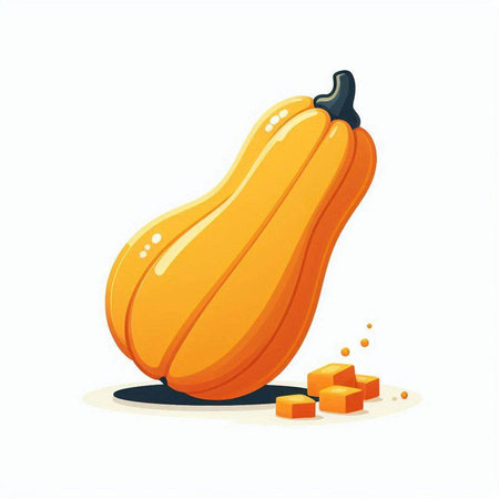 Illustration of pumpkin on a white background. Vector illustration in cartoon style.のイラスト素材