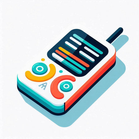 Mobile phone icon in isometric 3d style. Vector illustration.のイラスト素材