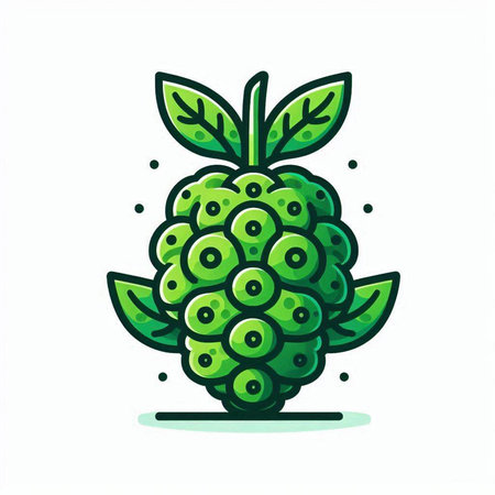 Custard berry icon, vector illustration, flat design.のイラスト素材