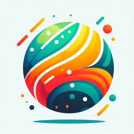 abstract colorful sphere on white background, vector illustration eps10のイラスト素材