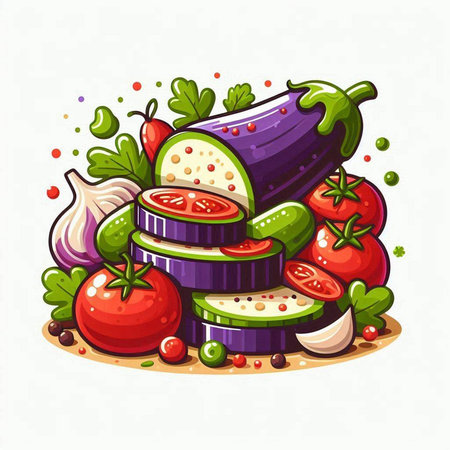 Illustration of a test tube with colorful stripes on a white backgroundのイラスト素材