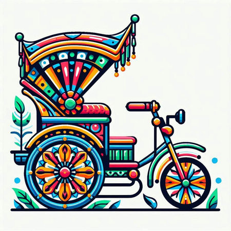 Vegetable soup with rice, carrot, cucumber, tomato, pepper and parsley. Vector illustration.のイラスト素材