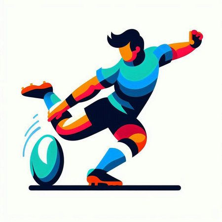 Cyclist in motion. Vector illustration in flat style isolated on white background.のイラスト素材