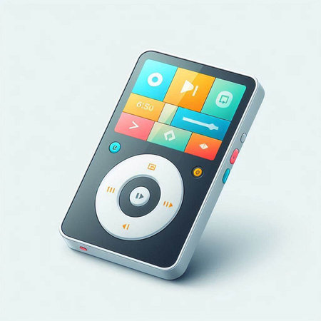 Smartphone with application icons on the screen. 3d illustration.のイラスト素材
