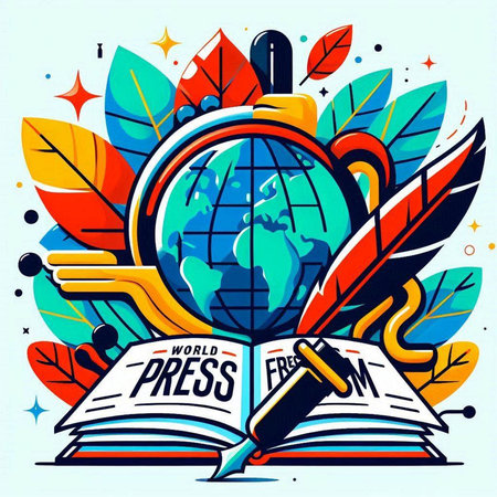 Back to school. Vector illustration of globe, books, pen and glasses.のイラスト素材