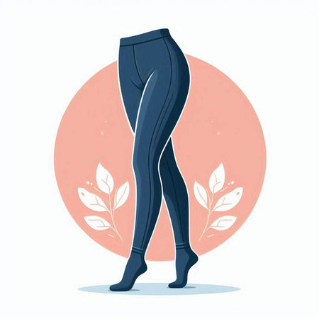 Womens legs in pantyhose, vector illustration.のイラスト素材