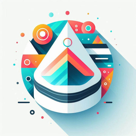 Abstract colorful geometric background with triangular shapes. Eps10 vector illustration.のイラスト素材