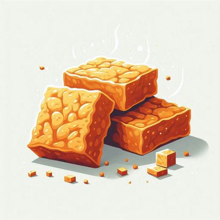 Illustration of sugar cubes in cartoon style. Vector illustration of sugar cubes.のイラスト素材