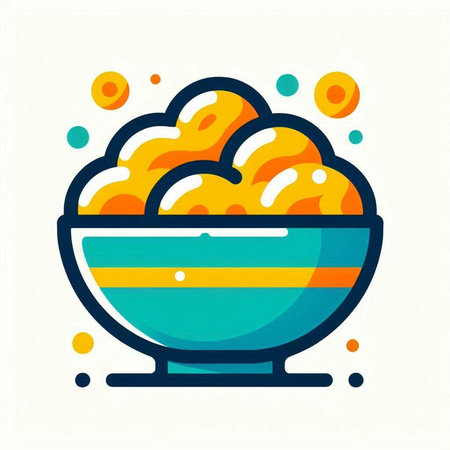 Illustration of noodle in a bowl with steam. Vector illustration.のイラスト素材