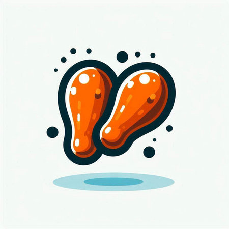 Illustration of chicken legs. Vector illustration of a chicken leg.のイラスト素材