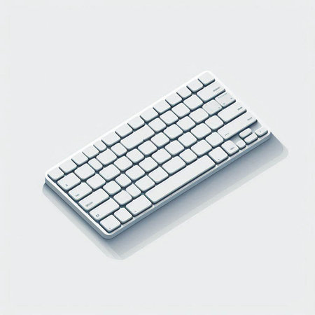 Keyboard isolated on a white background. Vector illustration. Eps 10.のイラスト素材