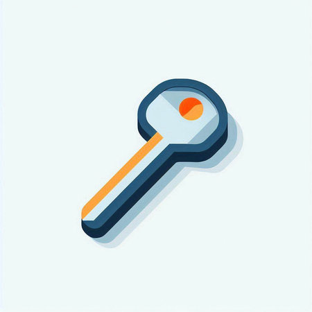 Key isometric icon, 3d vector illustration, flat design.のイラスト素材