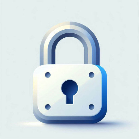 padlock icon on blue background. vector illustration. eps 10のイラスト素材