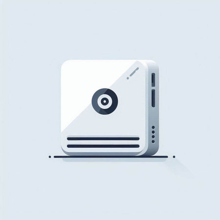 Computer server icon, vector illustration. Flat design style with shadow.のイラスト素材