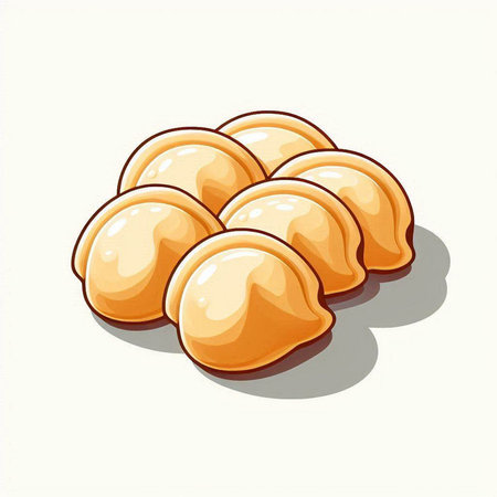 Illustration of a set of croissants on a white backgroundのイラスト素材