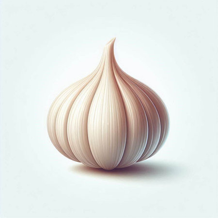 Garlic. Vector illustration. Isolated on a white background.のイラスト素材