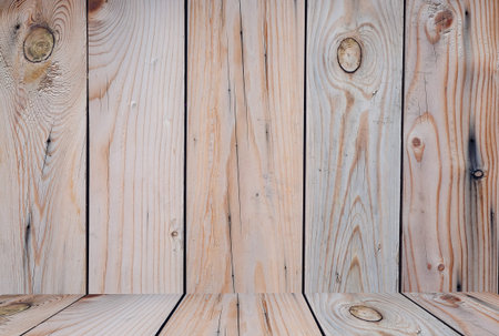 perspective wood wall for your work.の写真素材