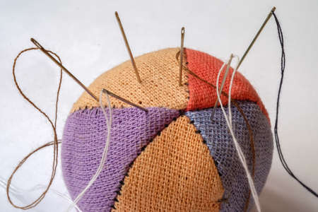 Needle and thread for repair clothingの写真素材