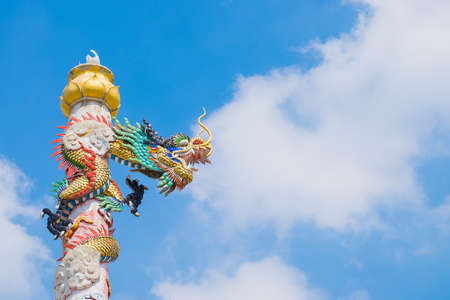 Beautiful dragon with blue skyの写真素材